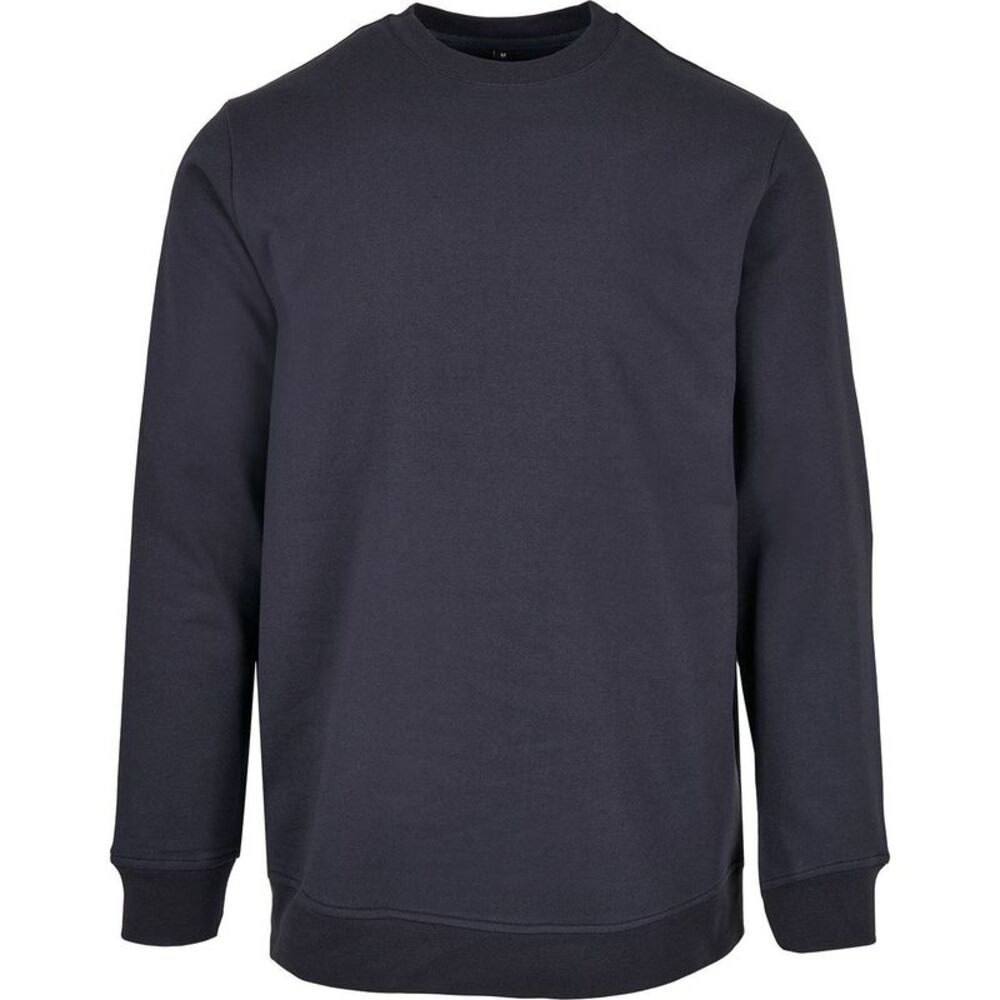 Build Your Brand Mens Basic Crew Neck Sweatshirt / Navy